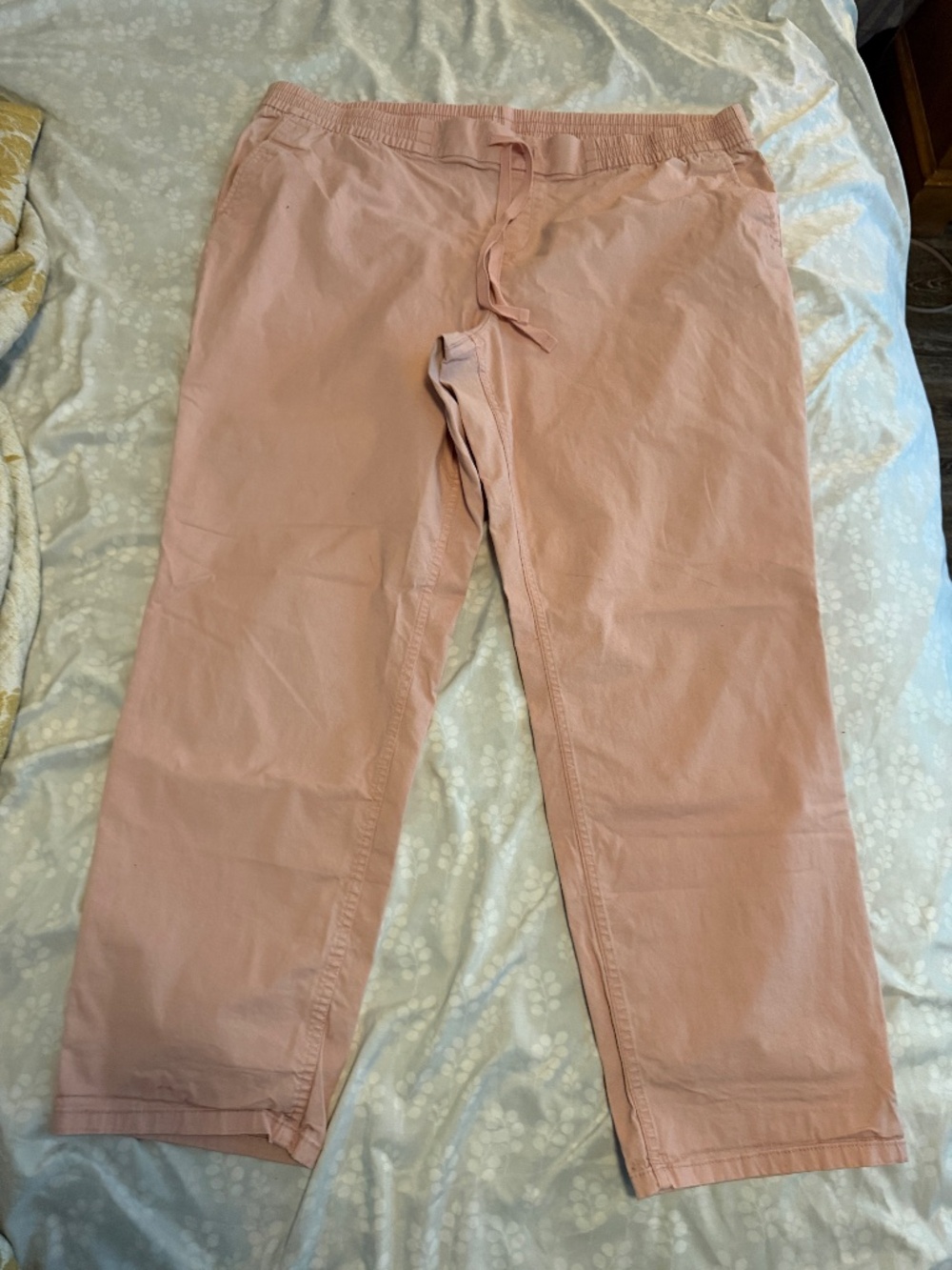 Old Navy Blush Pink Pull-On Linen Blend Crop Pants l Size 18